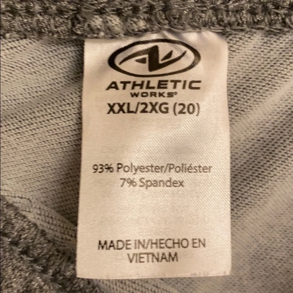 Athletic Works Heather Gray Soft Sweatpants Side Pockets Polyester-blend 20 XXL - Picture 5 of 6